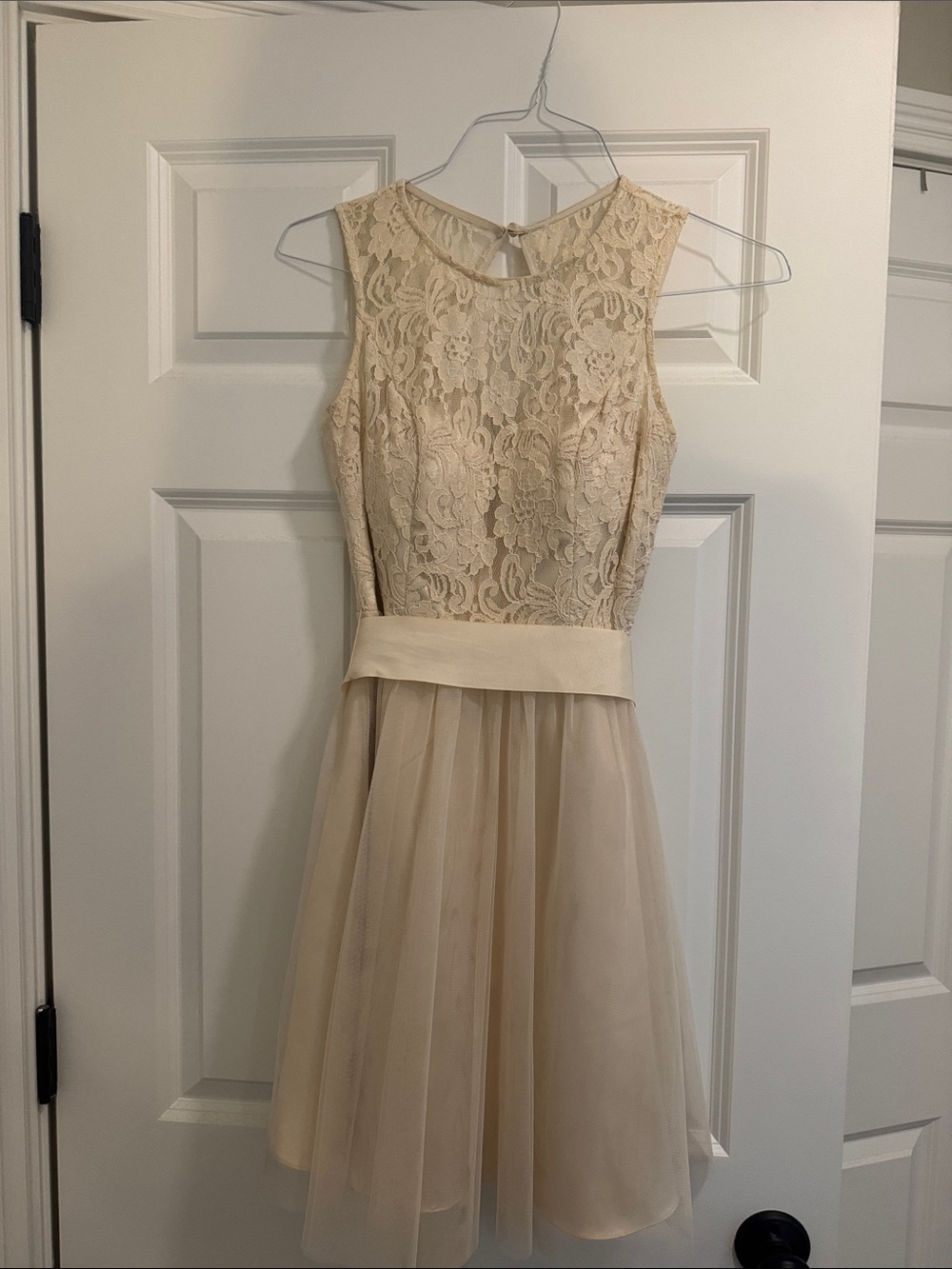 Aspeed Ivory Lace A-Line Mini Dress